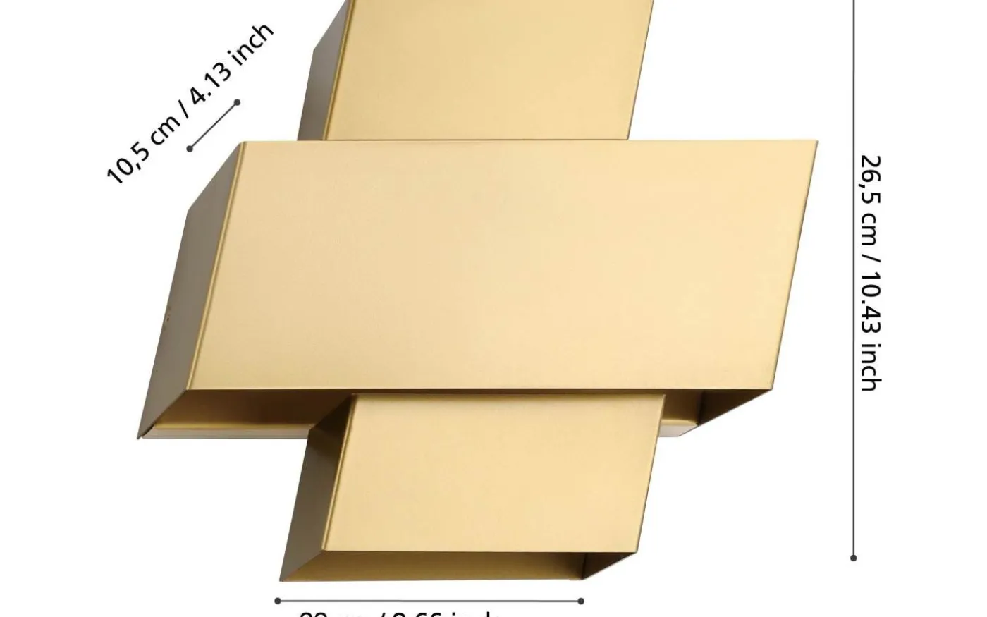 Timparossa Vägglampa Guldfärgad