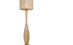 Toba Golvlampa E27 trä/beige
