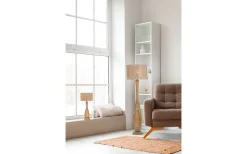 Toba Golvlampa E27 trä/beige