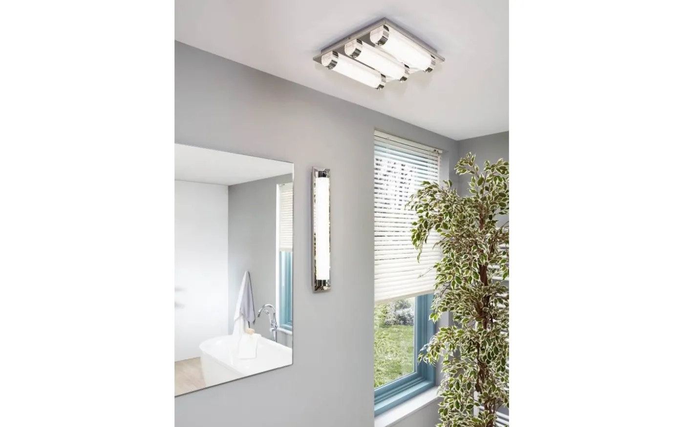 Tolorico Vägglampa 57cm 4000K 20,5W Krom IP44