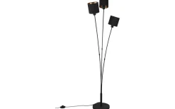 Tommy Golvlampa 3-delad E14 matt svart/guld