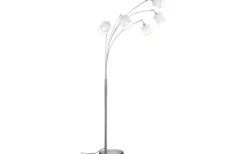 Tommy Golvlampa kurvad 5-delad E14 borstad stål