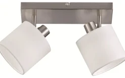 Tommy Spotlight 2-delad E14 borstad stål/vit