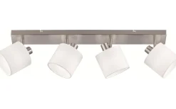 Tommy Spotlight 4-delad E14 borstad stål/vit