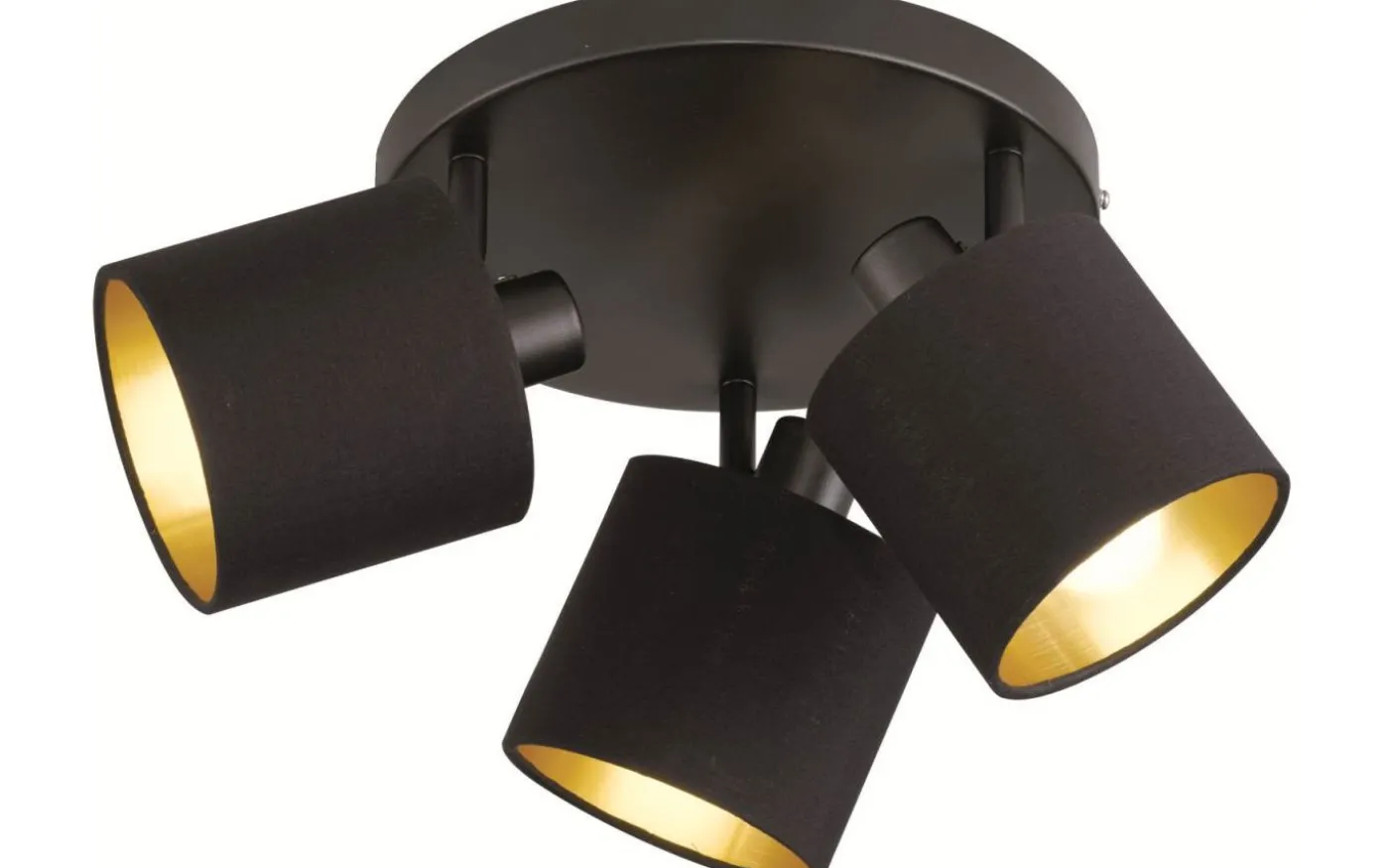 Tommy Spotlight 3-delad E14 matt svart/guld