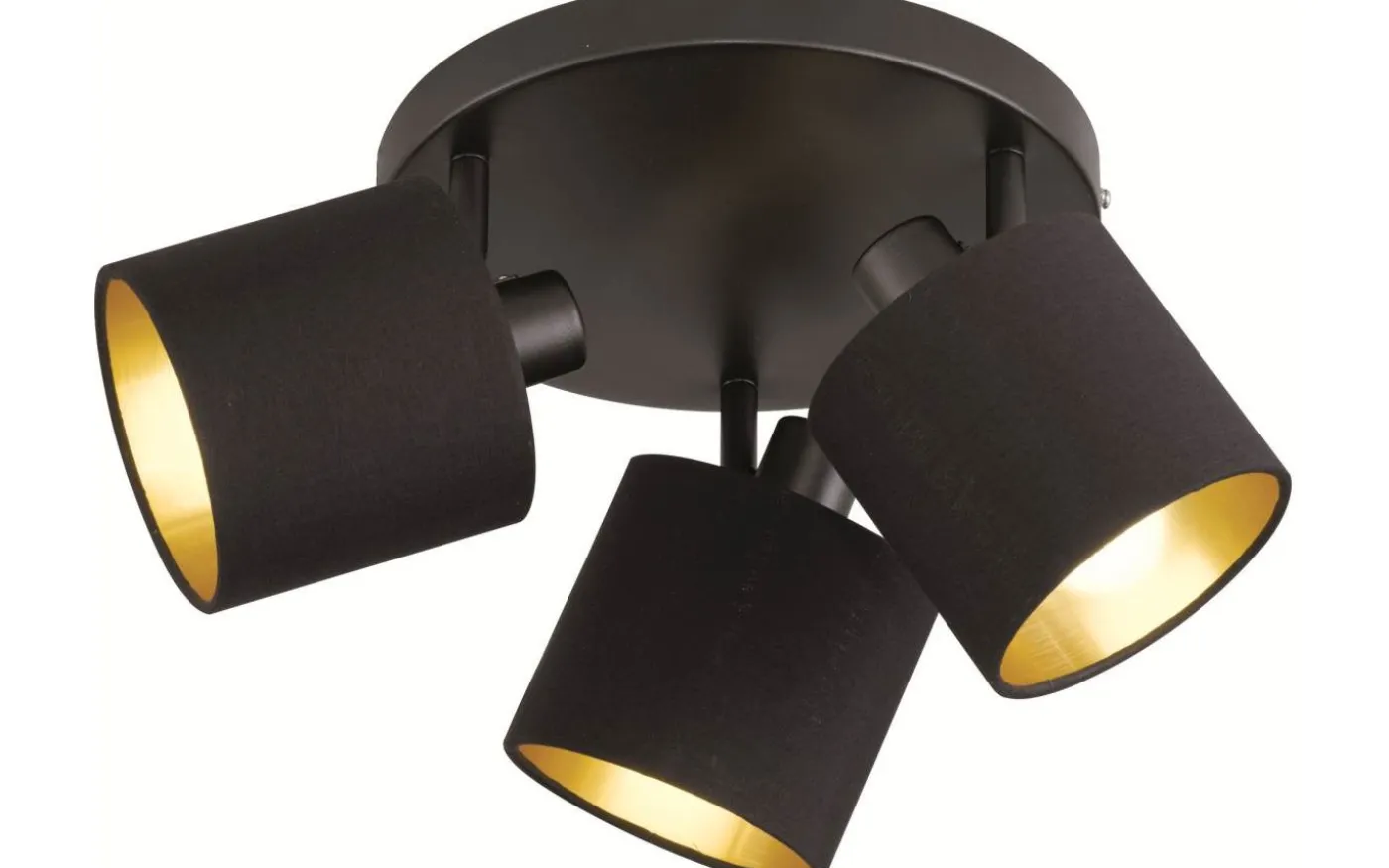 Tommy Spotlight 3-delad E14 matt svart/guld