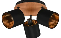 Tommy Spotlight 3-delad E14 trä/matt svart