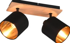 Tommy Spotlight 2-delad E14 trä/matt svart