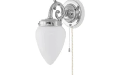 Topelius - Förnicklad / Brytare / Vitt fäste