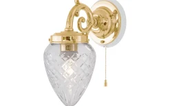 Topelius - Mässing / Brytare / Vitt fäste