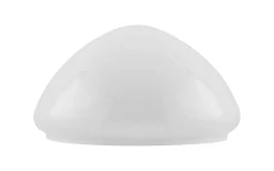 Toppig bordlampskärm 235 - Vitt överfångsglas