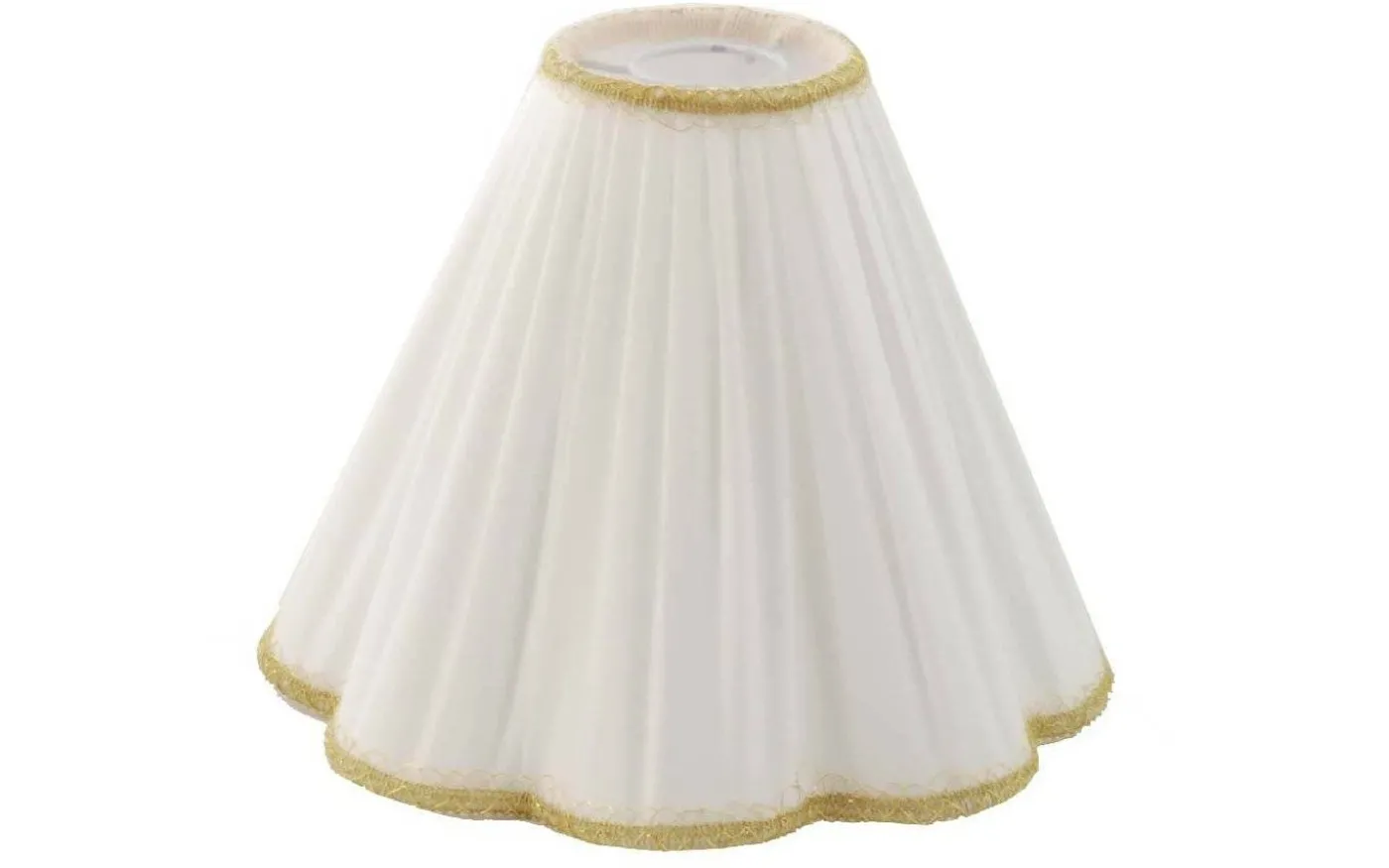 Torino Plisserad Toppringskärm Ø25cm Offwhite