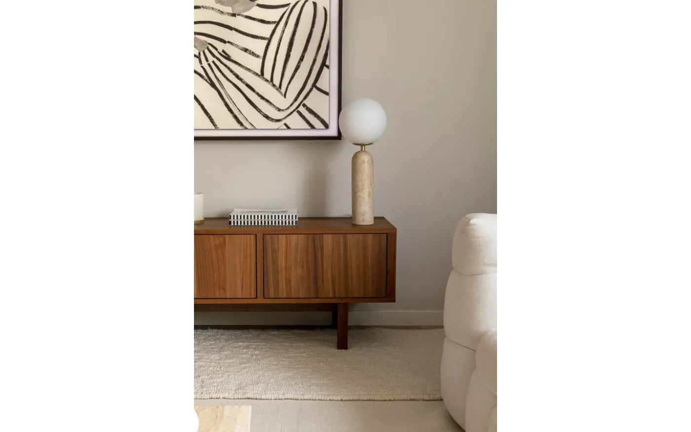 Torrano Bordslampa 53cm Travertin