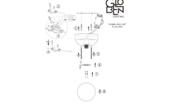 Torrano Plafond/Vägglampa 13cm Travertin IP44