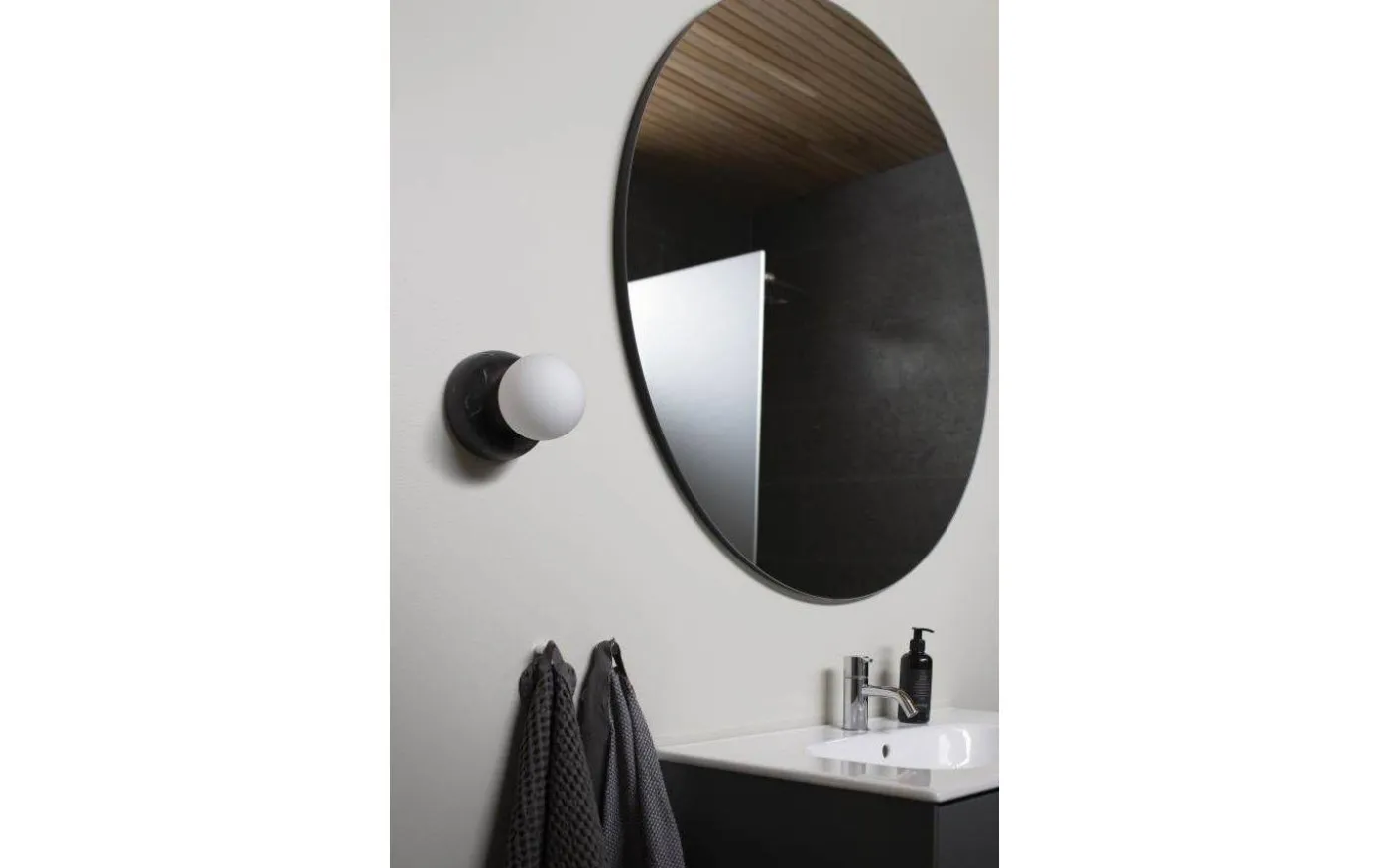 Torrano Vägglampa/Plafond 13cm IP44 Svart