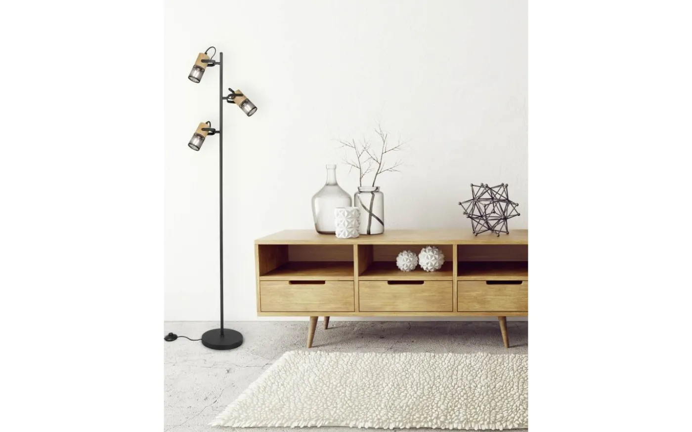 Tosh Golvlampa E14 mattsvart