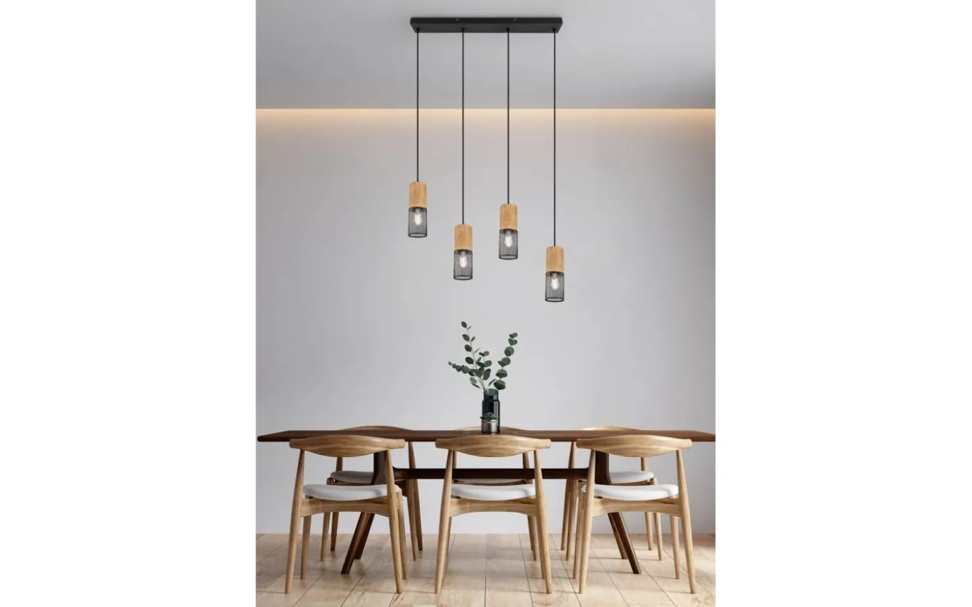 Tosh Takpendel 4xE27 mattsvart