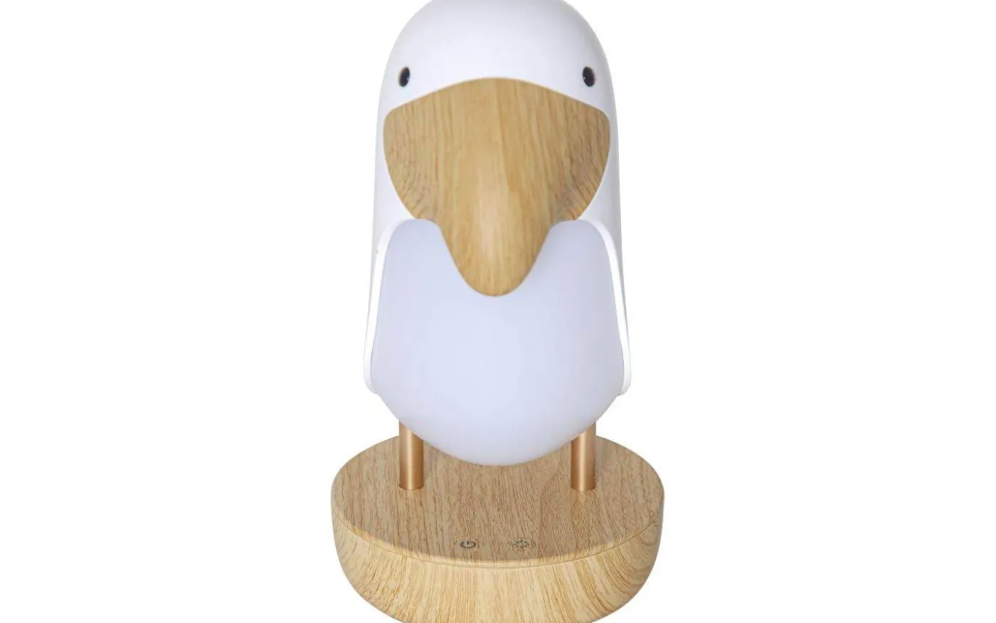 Toucan Bird Uppladdningsbar Nattlampa 20cm Vit
