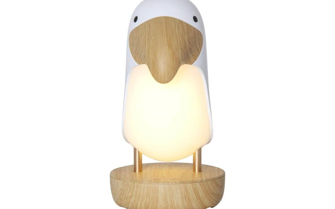 Toucan Bird Uppladdningsbar Nattlampa 20cm Vit