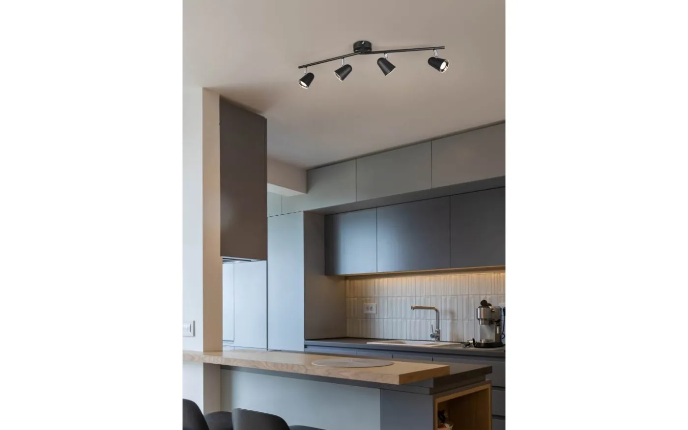 Toulouse Spotlight LED 4-delad mattsvart