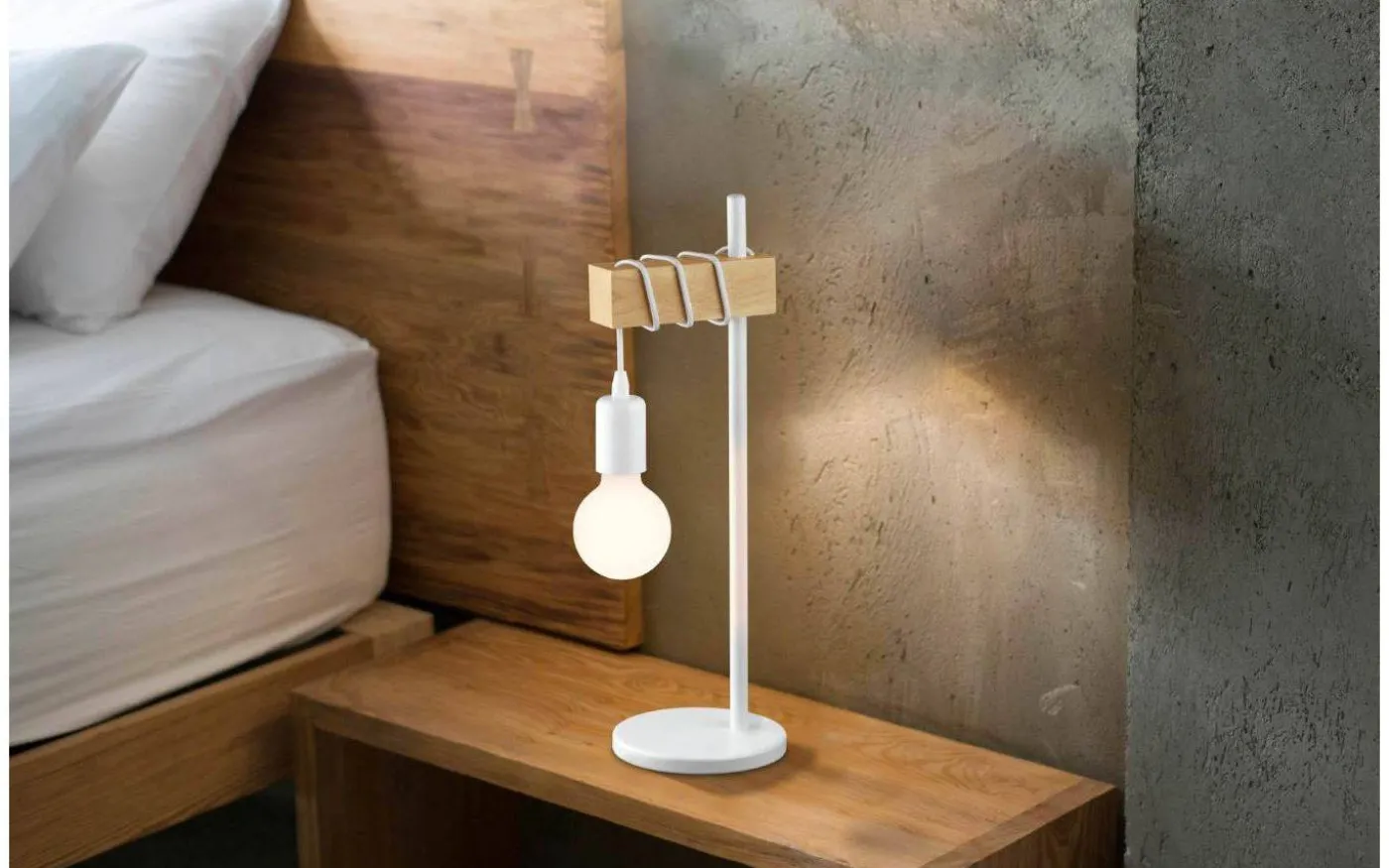 Townshend Bordslampa 50cm Vit/Ek