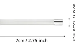 Tragacete 1 Spegelbelysning med Uttag 68cm LED 4000K 15W Silver IP44