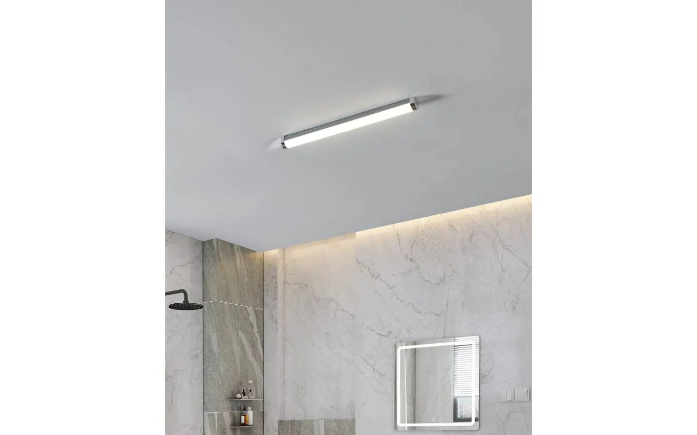 Tragacete Spegellampa 60cm LED 4000K 15,5W Silver IP44