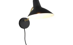 Traveller Vägglampa E27 mattsvart/mattmässing