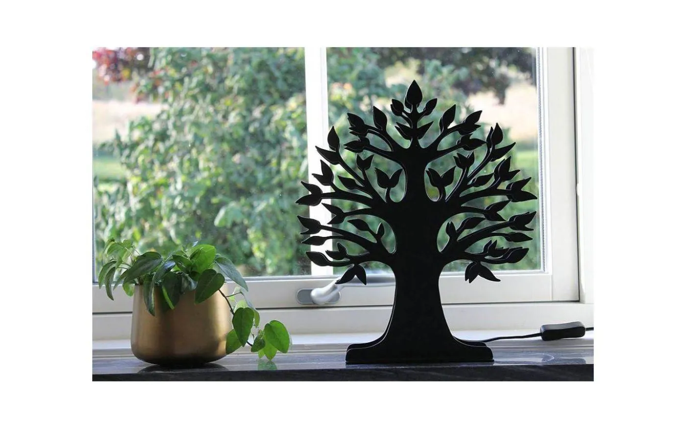 Träd Bordslampa 36cm Svart