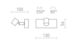 Trica I Vägglampa Vit