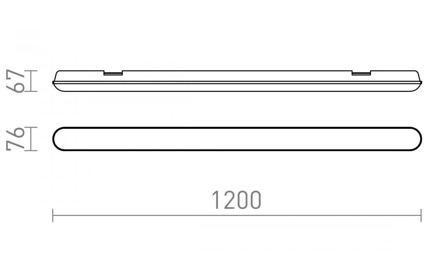 Trident Pro LED-Armatur 120cm 5200lm 40W 4000K IP65