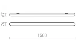 Trident Pro LED-Armatur 150cm 7800lm 60W 4000K IP65