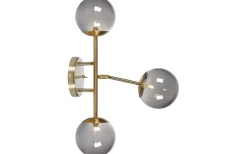 Trinity Vägglampa 3L 60cm Mässing/Rökfärgad