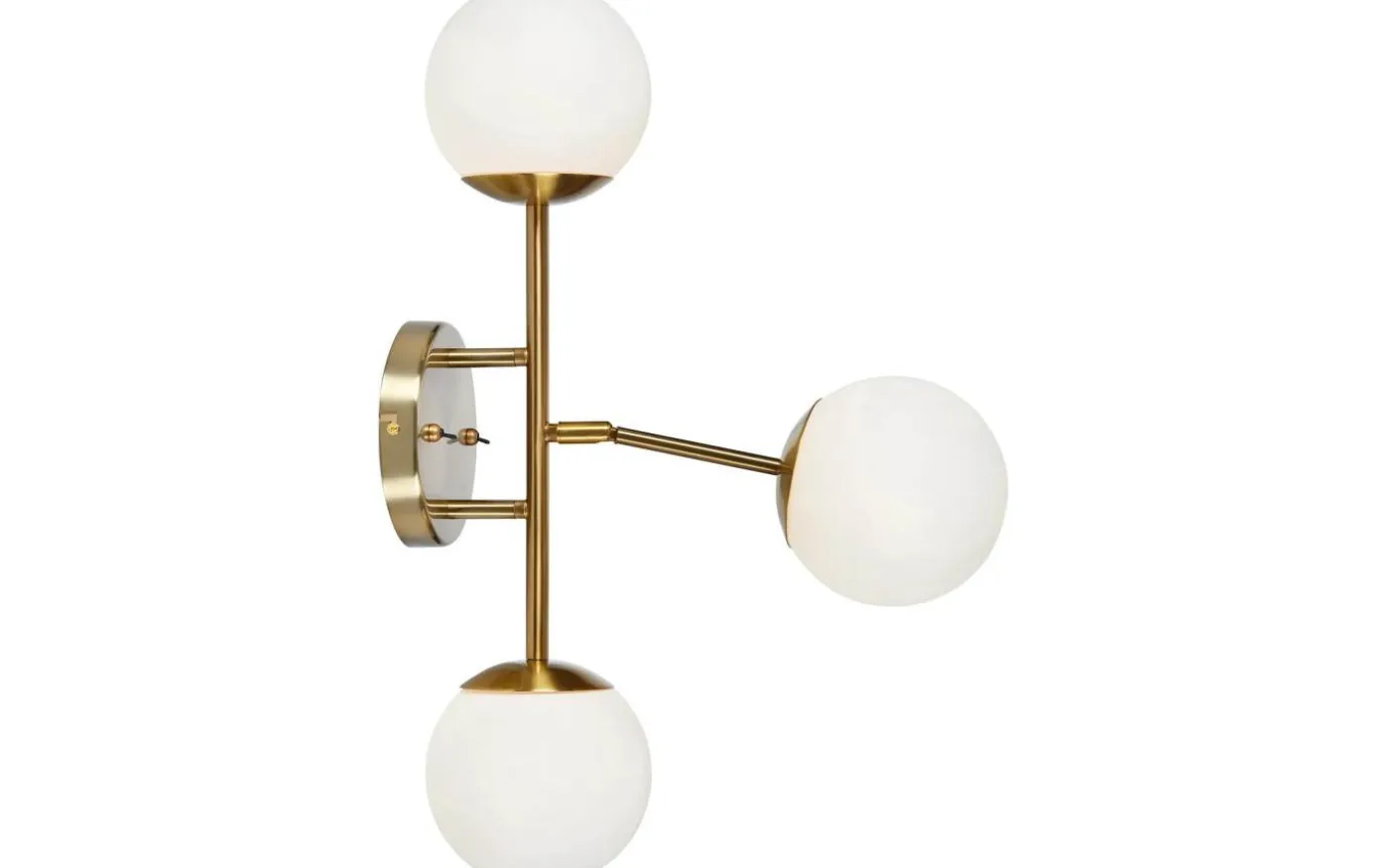 Trinity Vägglampa 3L 60cm Mässing/Vit