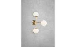 Trinity Vägglampa 3L 60cm Mässing/Vit