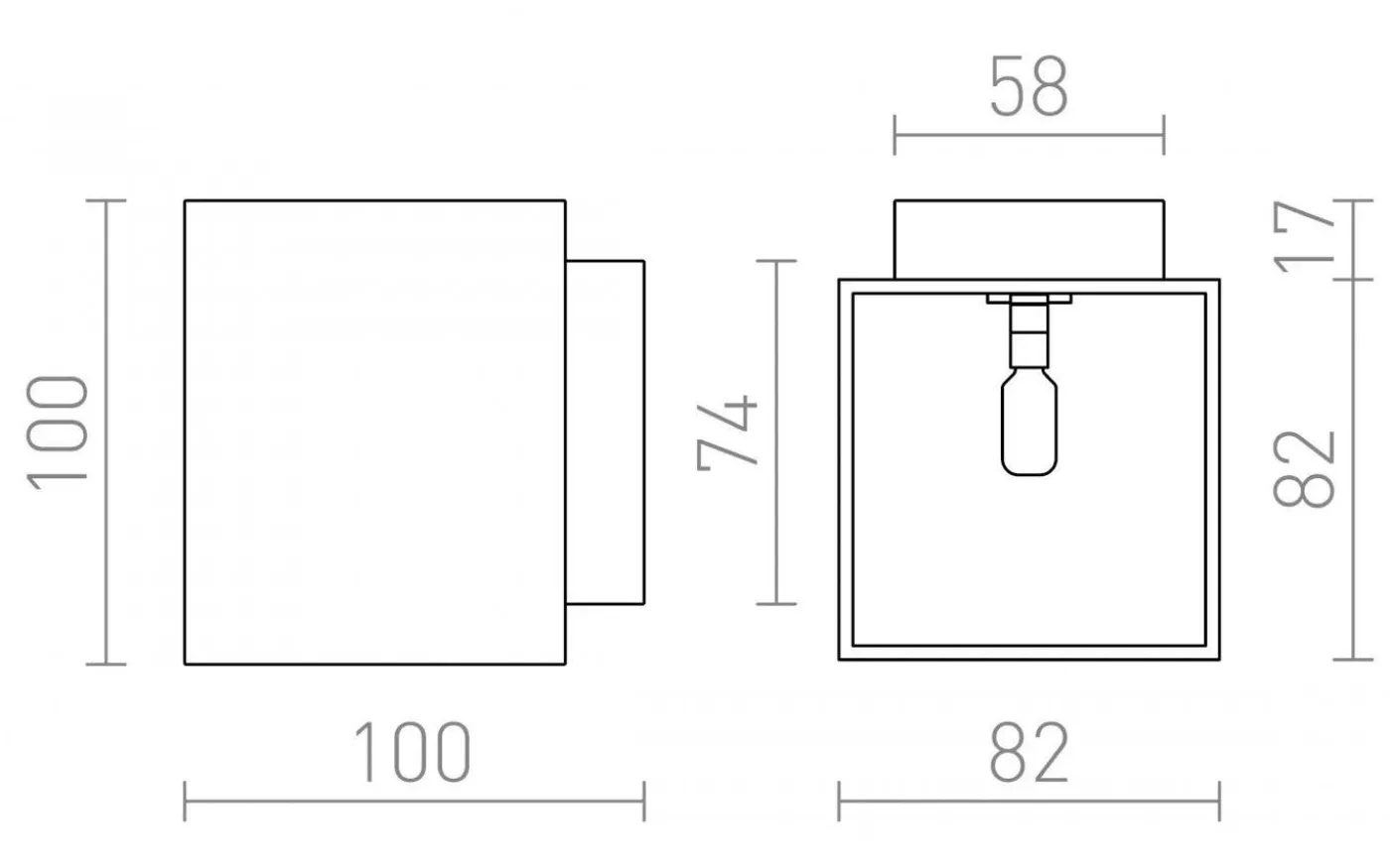 Trip Sq Vägglampa Mattvit G9