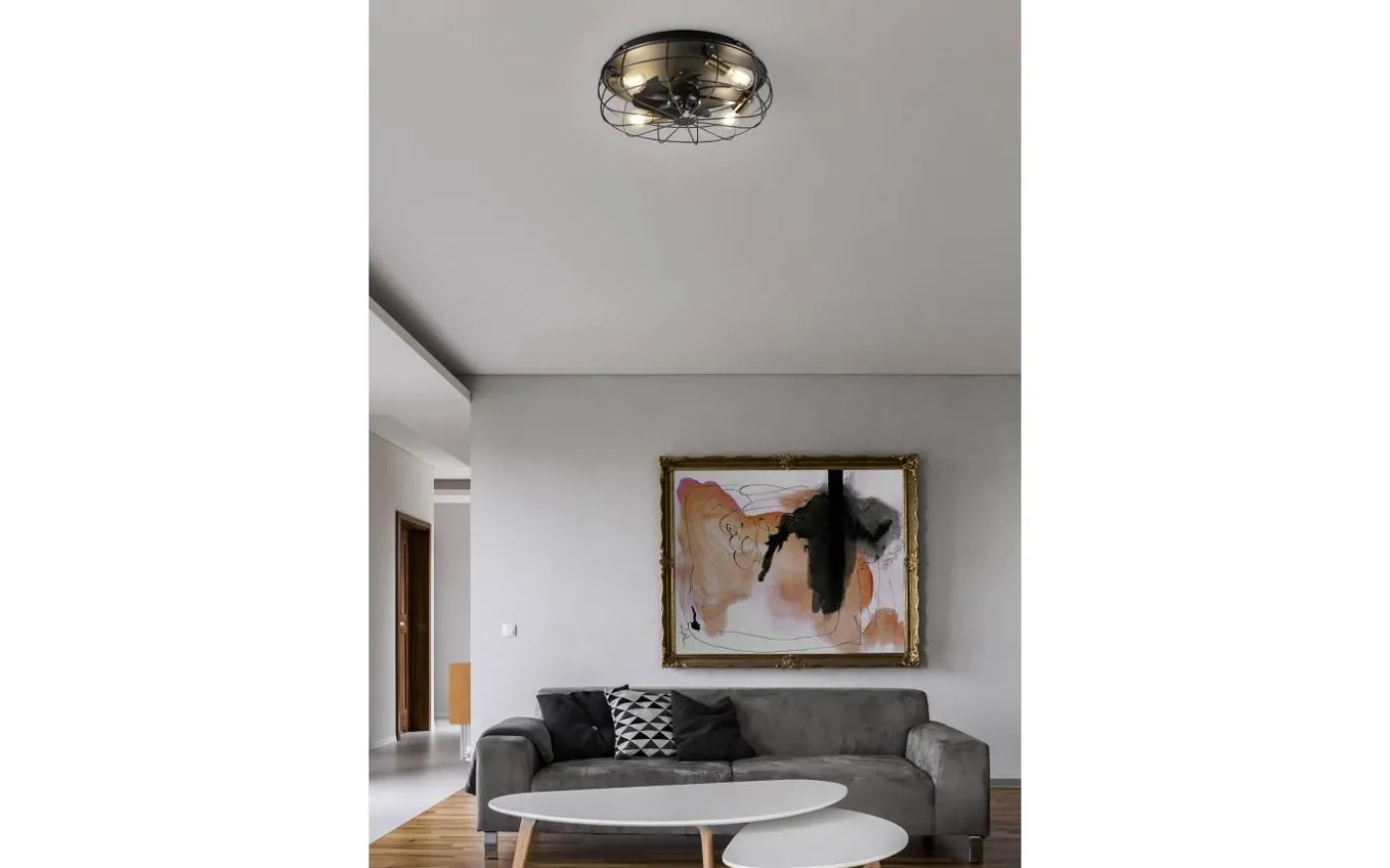 Trondheim Takfläkt 48cm 4xE27 mattsvart