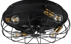 Trondheim Takfläkt 48cm 4xE27 mattsvart