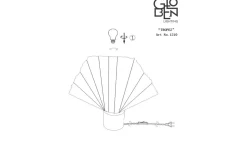 Tropez Bordslampa 35cm E27 Svart/Natur