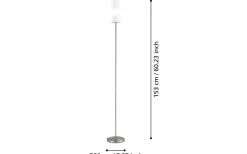Troy 3 Golvlampa 153cm Nickel/Opal