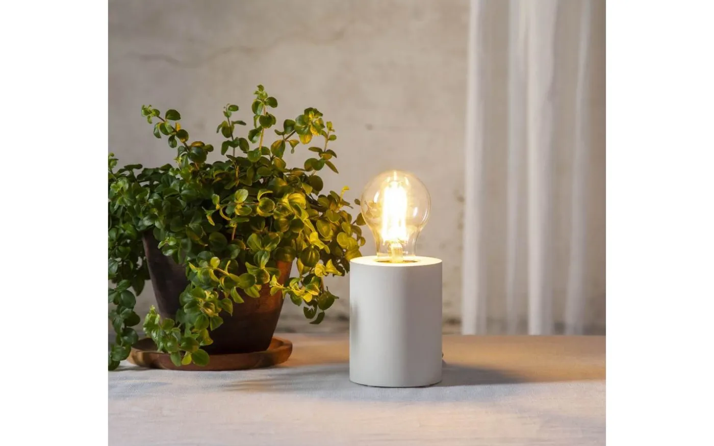 Tub Bordslampa 10cm Vit