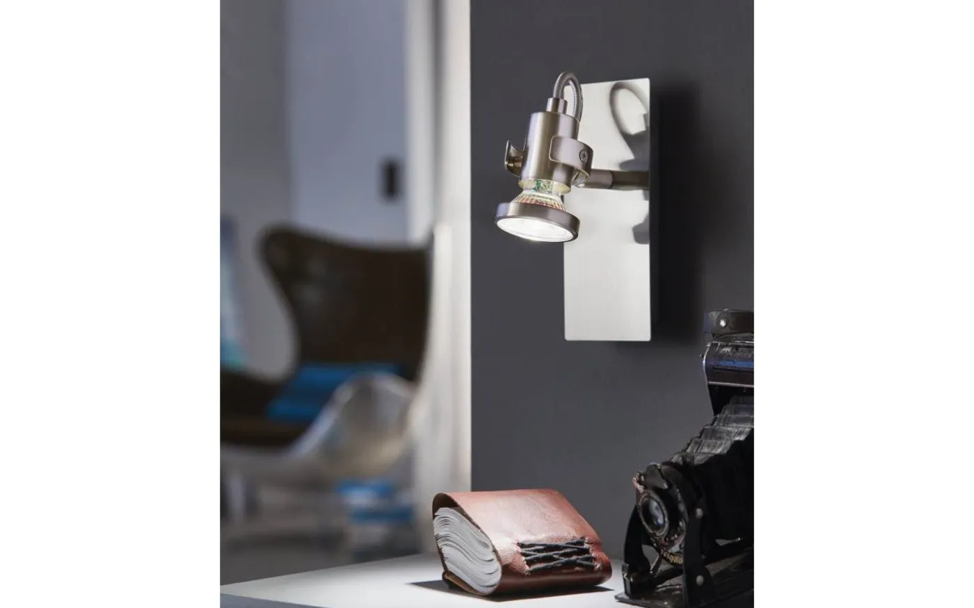 Tukon Takspotlight 17cm GU10 LED 3000K 3W Nickel