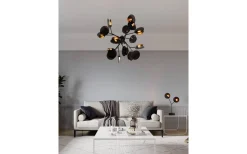 Turno Taklampa 80cm Svart/Guld