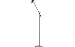 Tyson Golvlampa Vipparm 137cm Svart