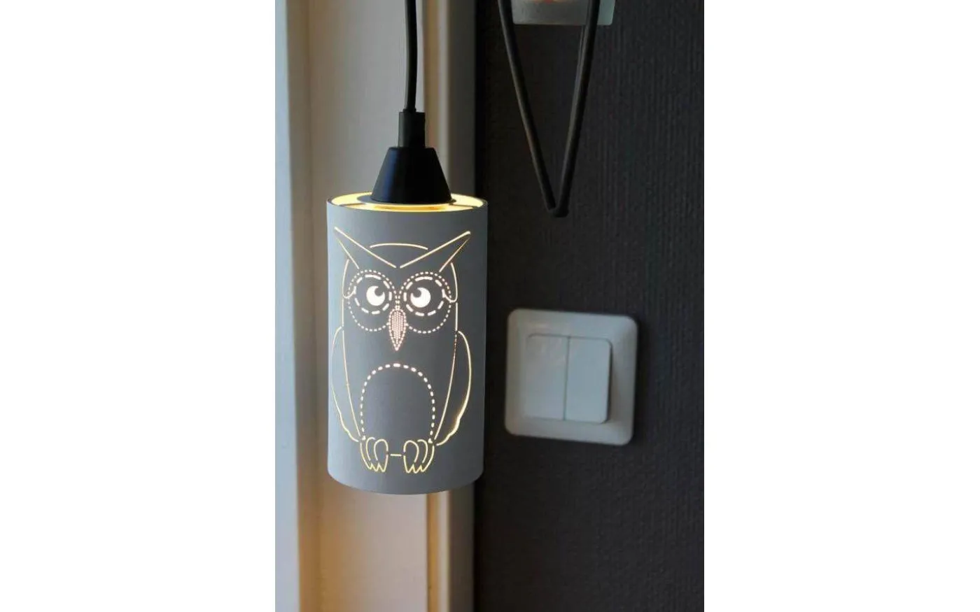 Ugglan Fönsterlampa 8cm Vit