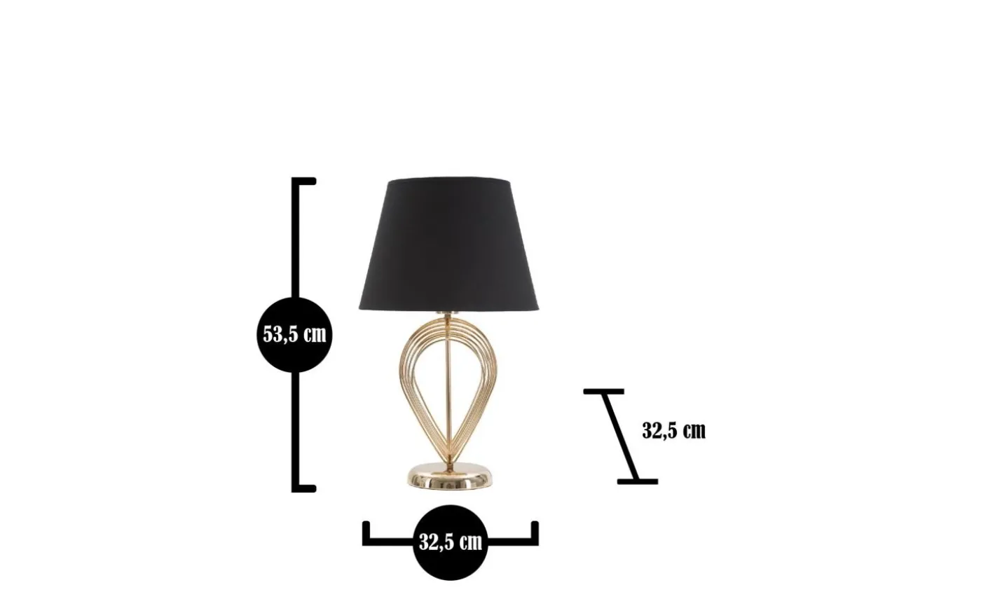Unity Bordslampa 53,5cm Guld/Svart