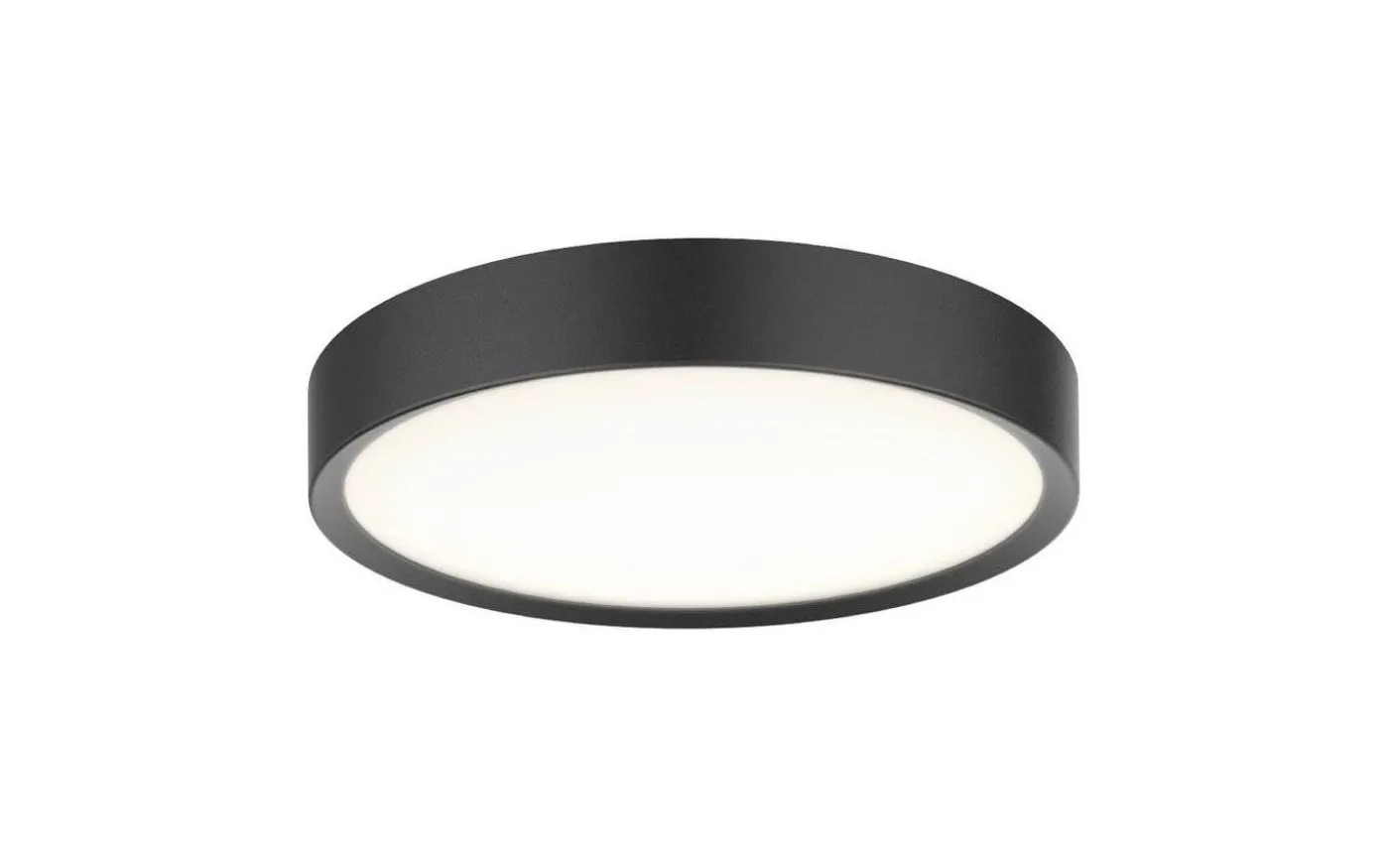 Universal Plafond Ø28cm LED 3-Steg DIM 3000K 800lm 12W(80W) Svart IP44