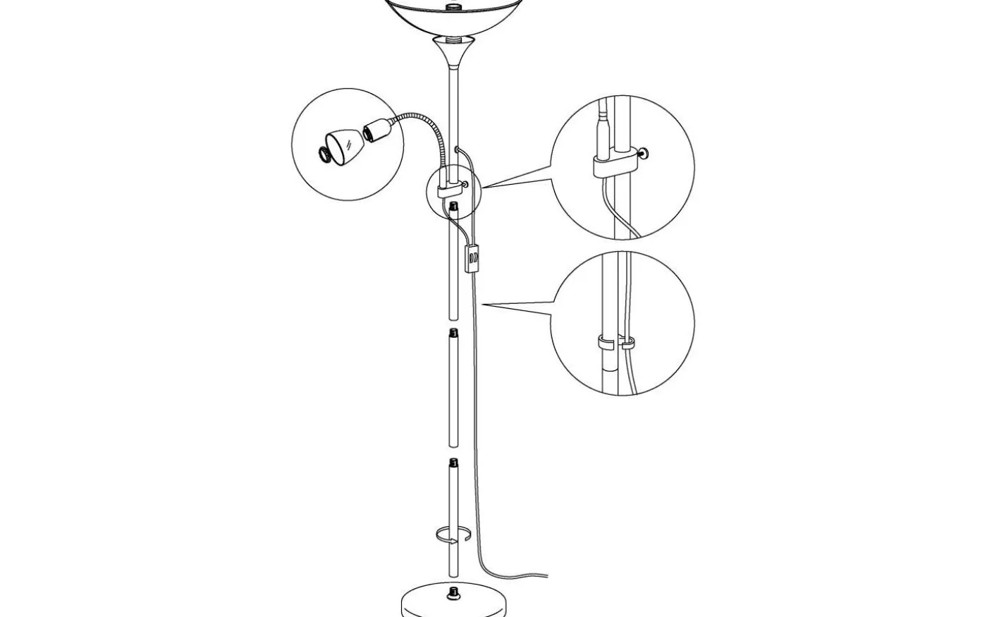 Up 2 Golvlampa 177cm Matt Nickel