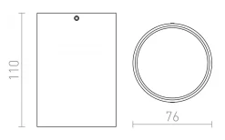 Vade R Takspotlight Vit/Svart GU10