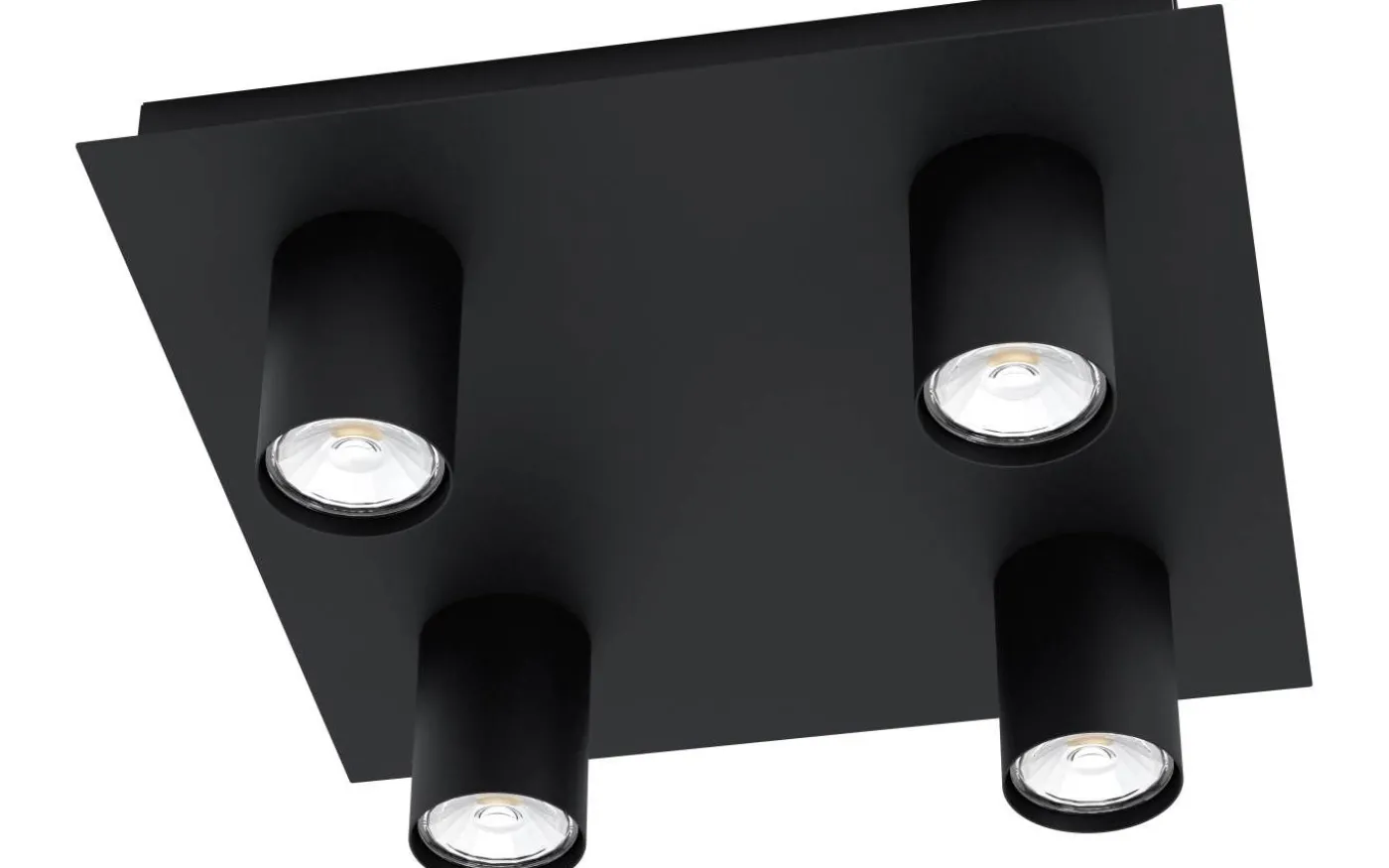 Valcasotto Takspotlight 32cm GU10 LED 3000K 4x4,5W Svart